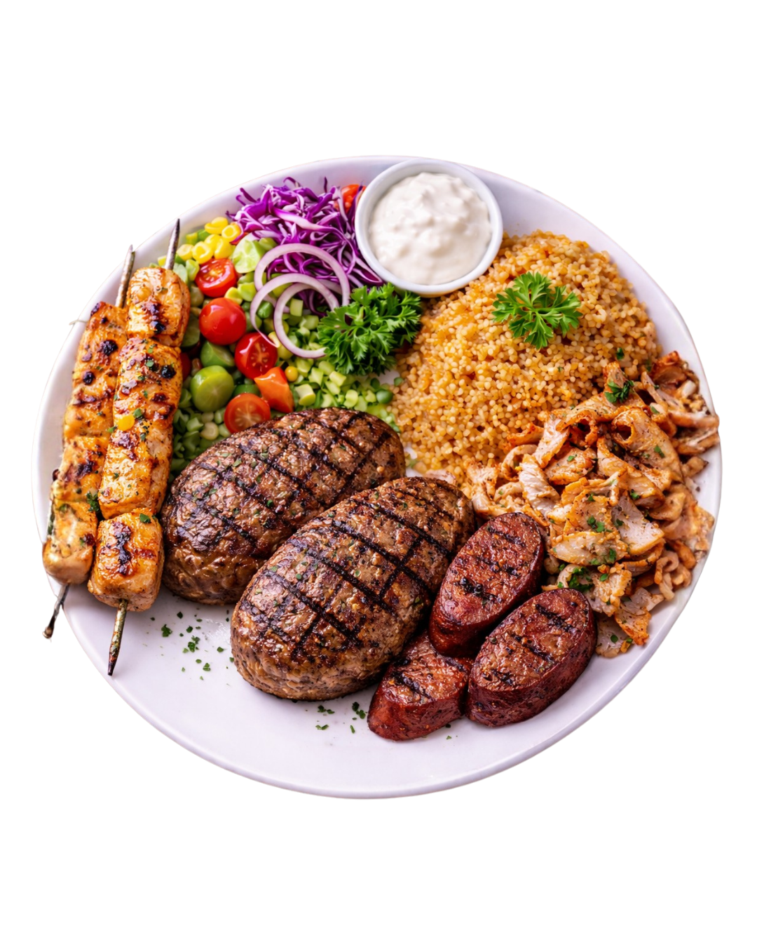 ASSIETTE-KEBAB D'OR (MIXTE)