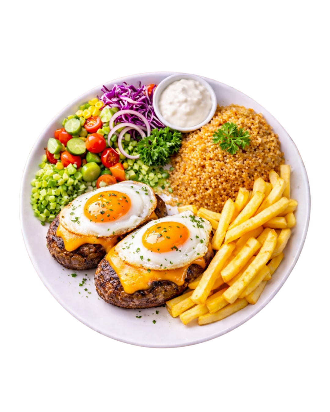 ASSIETTE-STEAK A CHEVAL